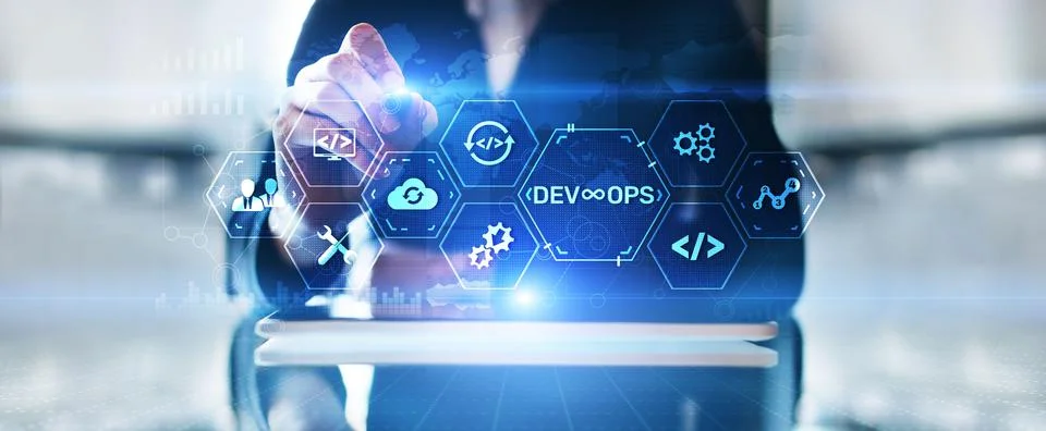 DevOps Methodology Development Operations agil programming technology concept Stock Photos