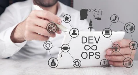 DevOps Methodology Development Operations Programming. 写真素材