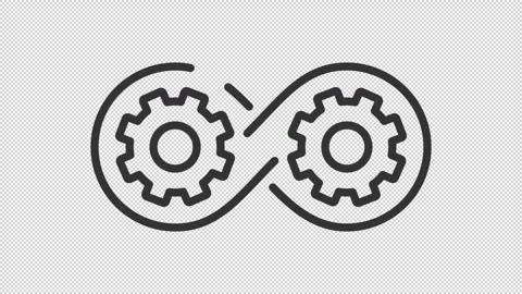 Devops outline animation Stock Footage 344175045