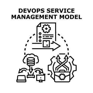 Devops service management model for it operations イラスト素材