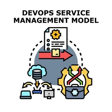 Devops service management model for it operations イラスト素材
