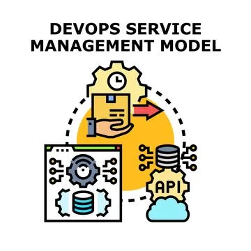 Devops service management model for it operations Stock Illustration