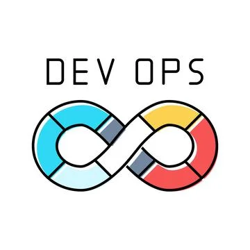 Devops software color icon vector illustration 스톡 일러스트