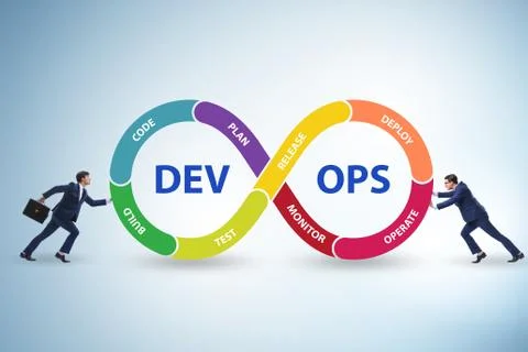 DevOps software development IT concept Stock Photos