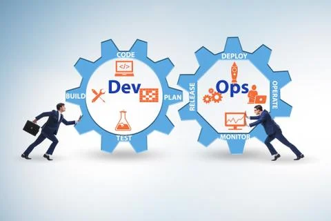 DevOps software development IT concept Stock Photos