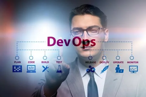 DevOps software development IT concept Stock Photos
