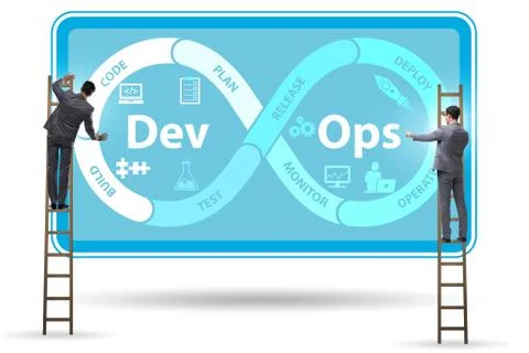 DevOps software development IT concept Stock Photos