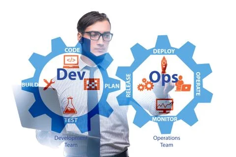 DevOps software development IT concept Stock Photos