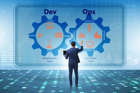 DevOps software development IT concept Stock Photos