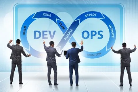 DevOps software development IT concept Stock Photos