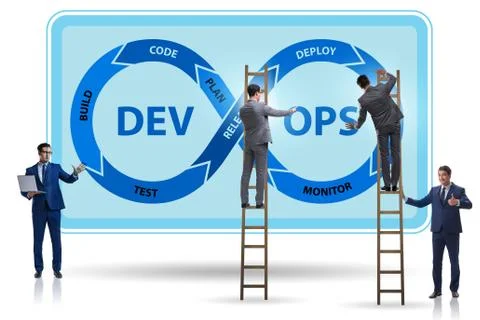 DevOps software development IT concept Stock Photos
