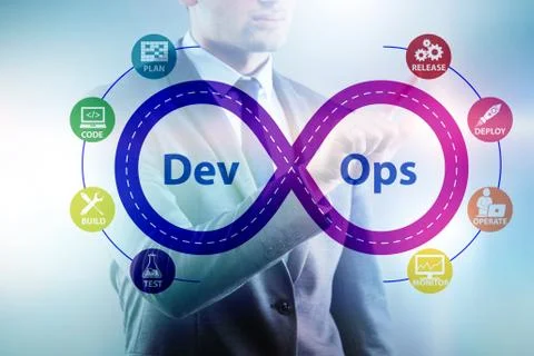 DevOps software development IT concept Stock Photos