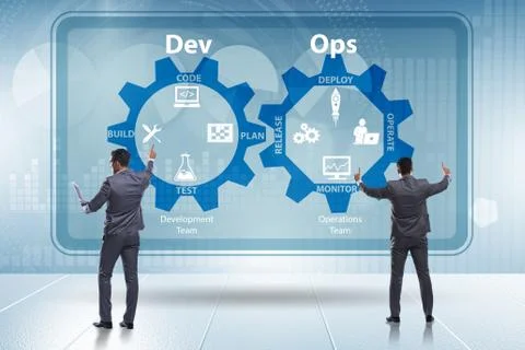 DevOps software development IT concept Stock Photos