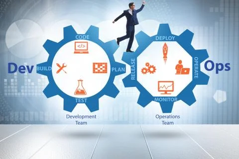 DevOps software development IT concept Stock Photos