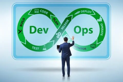 DevOps software development IT concept Stock Photos