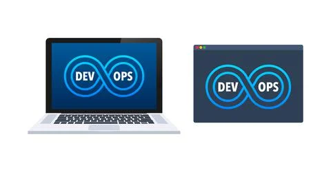 Devops software development methodology. Dev Ops Software. Vector stock Stock Illustration
