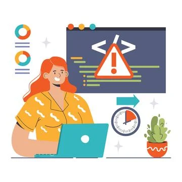 DevOps. Software development methodology. Software development Stock Illustration