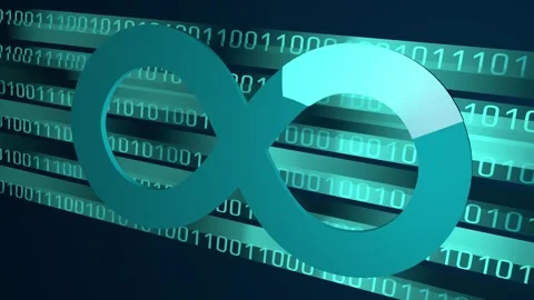 Devops software development operations infinity symbol. Program administration Stock Footage 132203586