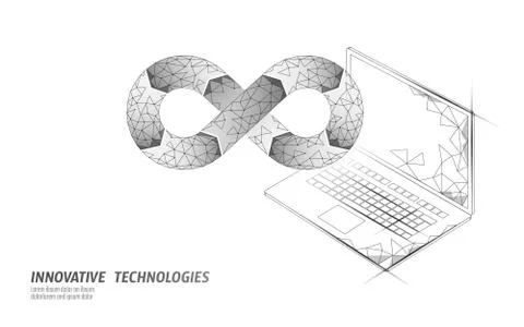 Devops software development operations infinity symbol. Programmer イラスト素材
