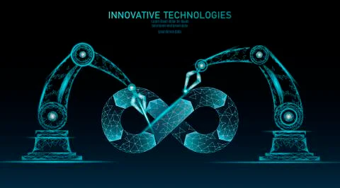Devops software development operations infinity symbol. Programmer Stock Illustration