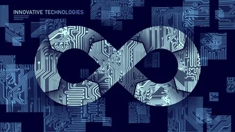 Devops software development operations infinity symbol. Programmer イラスト素材