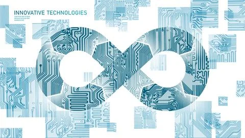 Devops software development operations infinity symbol. Programmer Stock Illustration