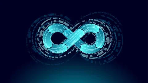 Devops software development operations infinity symbol. Programmer イラスト素材