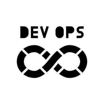 Devops software glyph icon vector illustration Stock-Illustration