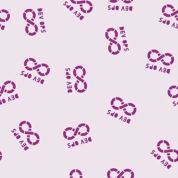Devops software glyph seamless pattern イラスト素材