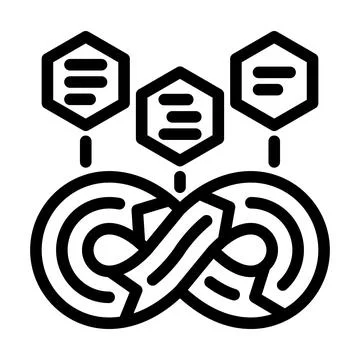 Devops software line icon vector illustration 스톡 일러스트