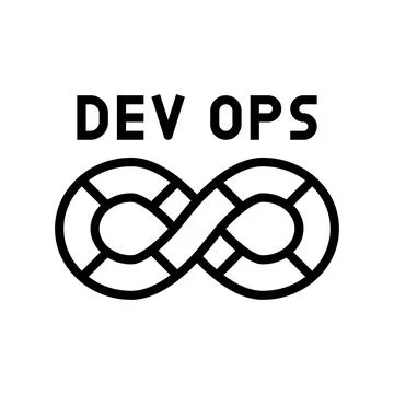 Devops software line icon vector illustration 스톡 일러스트
