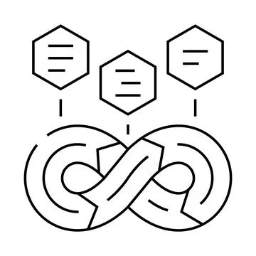 Devops software line icon vector illustration Stock-Illustration