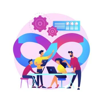 DevOps team abstract concept vector illustration. Stock Illustration