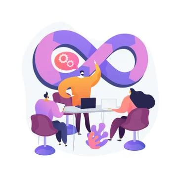 DevOps team abstract concept vector illustration. Stock Illustration