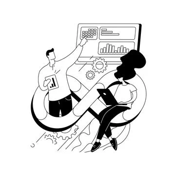 DevOps team abstract concept vector illustration. Stock Illustration