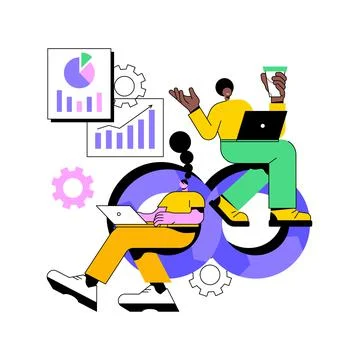 DevOps team abstract concept vector illustration. Stock Illustration
