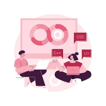 DevOps team abstract concept vector illustration. Stock Illustration
