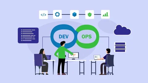 DevOps Team Working on Software Development and Operations Optimization car.. Stock Footage 337943473