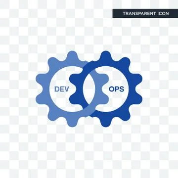 Devops vector icon isolated on transparent background, devops logo design Stock Illustration