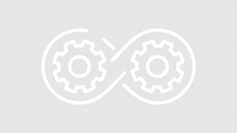 Devops white line animation Stock Footage 346718973