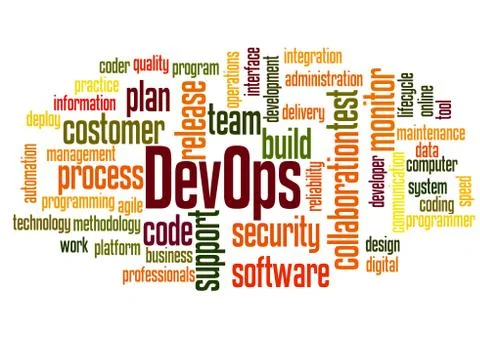 DevOps word cloud concept 2 Stock Photos