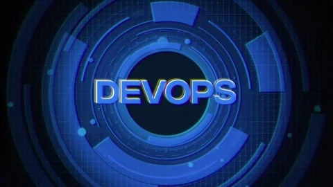 DevOps Word On Futuristic Cyberspace Background Vídeos de archivo 343462831