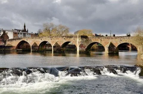 Devorgilla bridge and river nith in dumfries Stock Photos