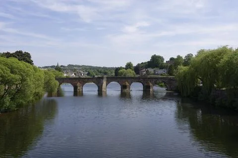 Devorgilla Bridge River Nith Dumfries Scotland Great Britain blue sky Stock Photos