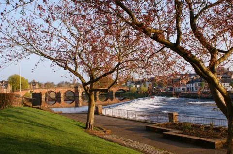 Devorgilla bridge the River Nith, Foto stock