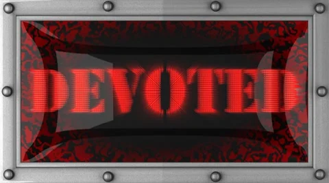 Devoted on led Stock Footage 8694467