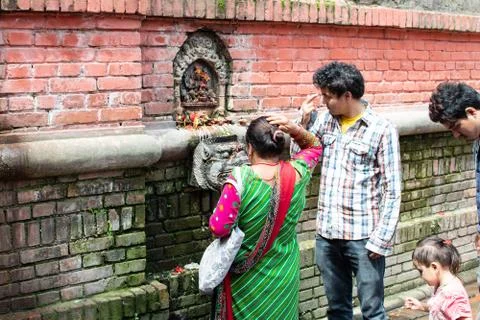 Devotees Offering Prayer Stock Photos