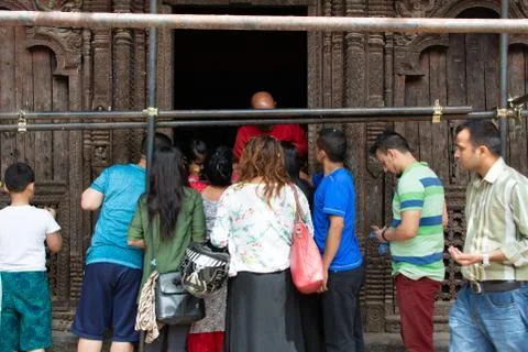 Devotees Offering Prayer Stock Photos