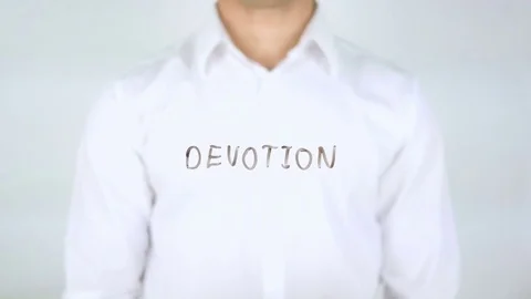 Devotion, Man Writing on Glass Stock Footage 77820335