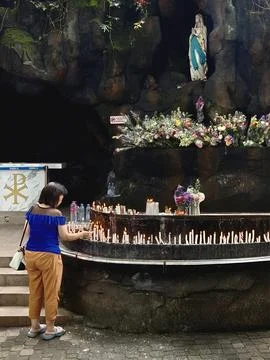 Devotion to the Virgin Mary Stock Photos